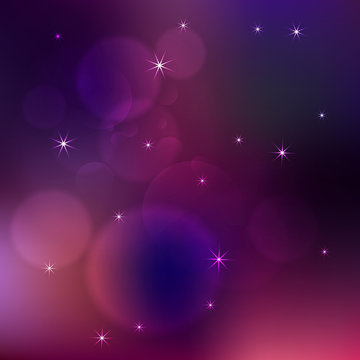 Multicolored Space Purple Star Background