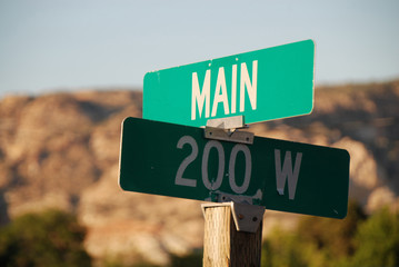 Road Sigh 200 West Main Street