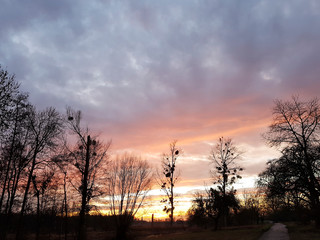 Abendhimmel im Winter