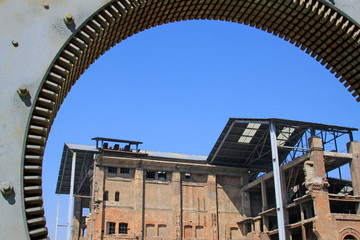 debris of the factory and ring frame structure