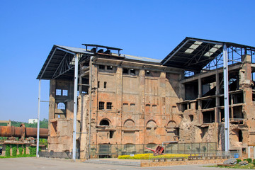 debris of the factory