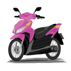 Fototapeta na wymiar pink motorcycle vector design