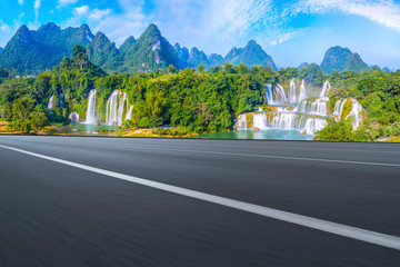 Highway Road and Beautiful Natural Landscape..