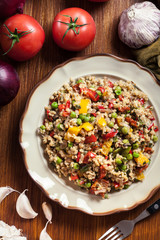 Bulgur salad with vegetables