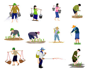 agriculturist shape vector design