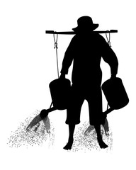 Fototapeta premium agriculturist cartoon shape vector design
