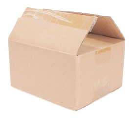 Simple cardboard box used for storage or shipping