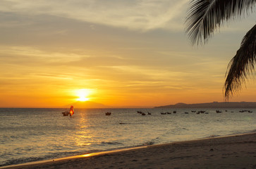 Fototapeta na wymiar Beach on the coast of Vietnam