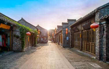 Obraz premium Ancient City Street of Yangzhou, China..