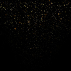 Overlay effect glitter gold light shine effect on black background. EPS 10