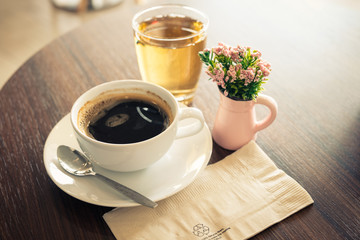 Black Coffee in Coffee Shop