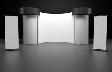 Exhibition Tension Fabric Display Banner Stand Backdrop for trade show advertising stand