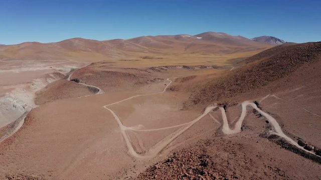 Aerial, Vista del Llullaillaco, Salar de Arizaro, Argentina - neutral version