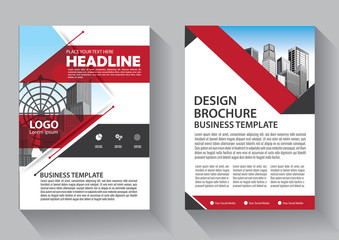 Business abstract vector template. Brochure design, cover modern layout, annual report, poster, flyer in A4 with colorful triangles, geometric shapes for tech, science, market with light background