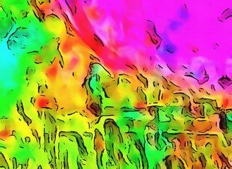 Abstract acrylic watercolor background. Colorful high resolution texture. Warm and bright colors pattern.
