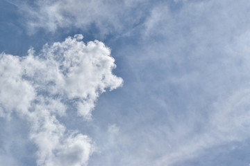 Beautiful white clouds with blue sky. for background or wallpaper.