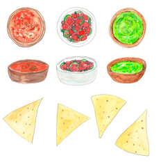 Sauces nacho set