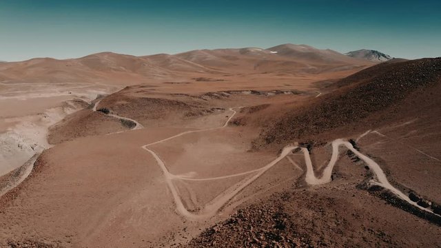 Aerial, Vista del Llullaillaco, Salar de Arizaro, Argentina - cine version