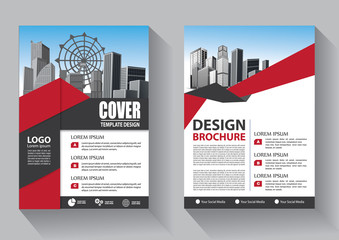 Business abstract vector template. Brochure design, cover modern layout, annual report, poster, flyer in A4 with colorful triangles, geometric shapes for tech, science, market with light background