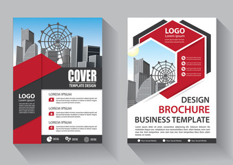 Business abstract vector template. Brochure design, cover modern layout, annual report, poster, flyer in A4 with colorful triangles, geometric shapes for tech, science, market with light background