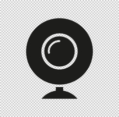 web camera -  black vector icon