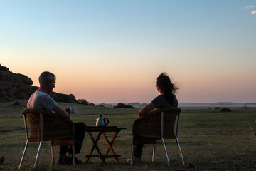 Fototapeta na wymiar Relaxing in Namibia