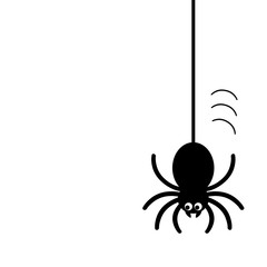 糸からぶら下がるクモ