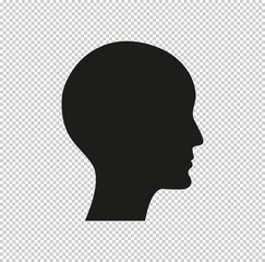 human profile picture   black vector icon