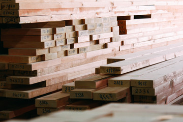 wooden boards for building houses, carpentry shop, boards, wood texture