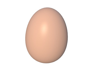 Easter egg on white background 