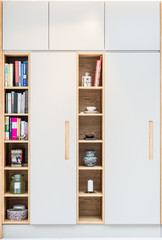 bookcase with books and shelves