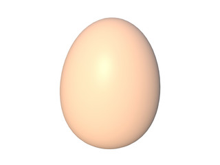Easter egg on white background 
