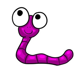 Purple Happy Worm
