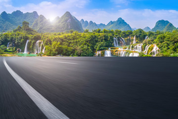 Highway Road and Beautiful Natural Landscape..