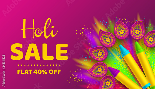 Holi Sale Promotional Background Stock Image And Royalty Free