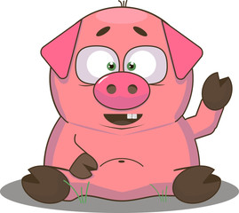 The Fat Little Pig. Chinese New Year. The year of the pig. 