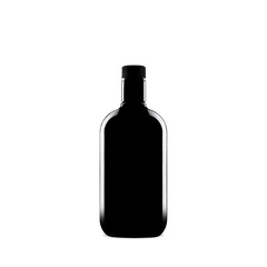 black bottle with ısolated background