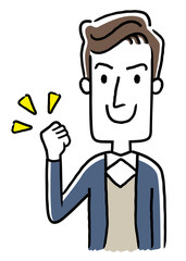 若い男性：やる気