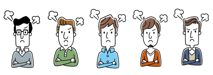 複数の男性：怒り、怒る © ケイーゴ・K