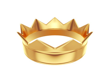 Gold crown isolated on white background