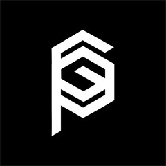 GP, PG, GSP. GEP initials company logo