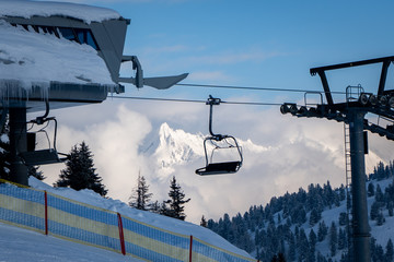 ski lift in the alps