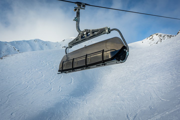 Fototapeta premium ski lift in the mountains
