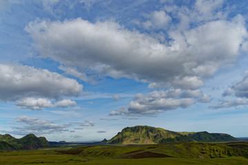 Obraz na płótnie Canvas Landschaft entlang der F214, Island