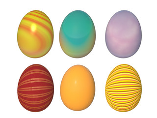 Easter egg on white background 