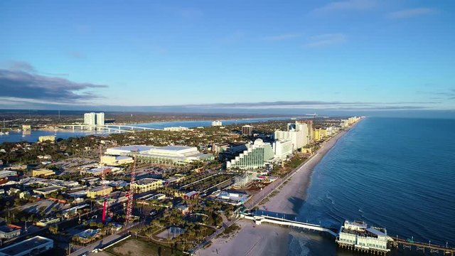 Daytona Beach, Florida, USA Boardwalk Aerial