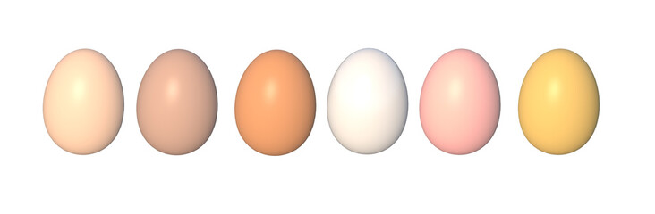Easter egg on white background 