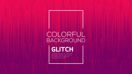 Modern glitch effect. Digital vector minimalistic style. Vivid color striped abstract background. Template for your design, cover, flyer, book, brochure. Dynamic flow lines conceptual illustration.