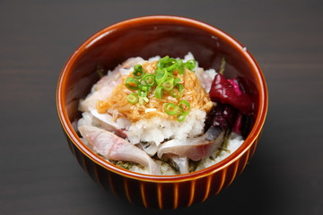 アジのなめたけおろし丼