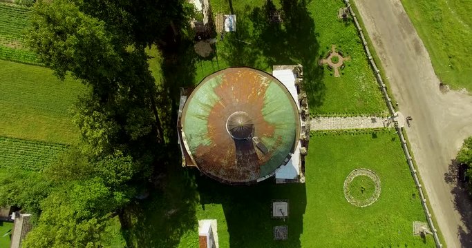 Pidhirtsi, Brody district, Lviv region,Ukraine. Aerial drone view